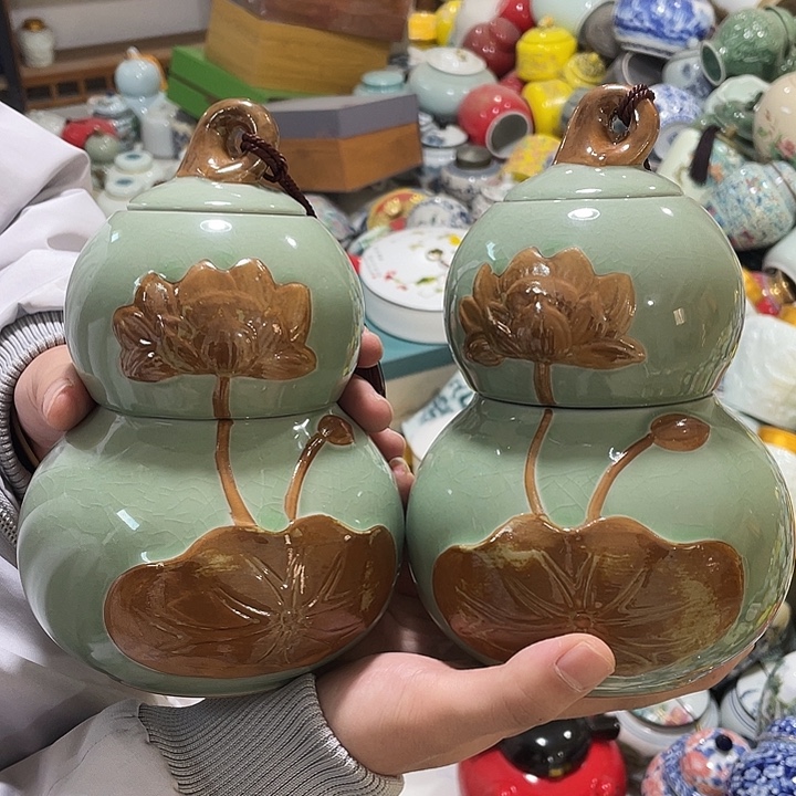 微瑕陶瓷茶叶罐密封罐