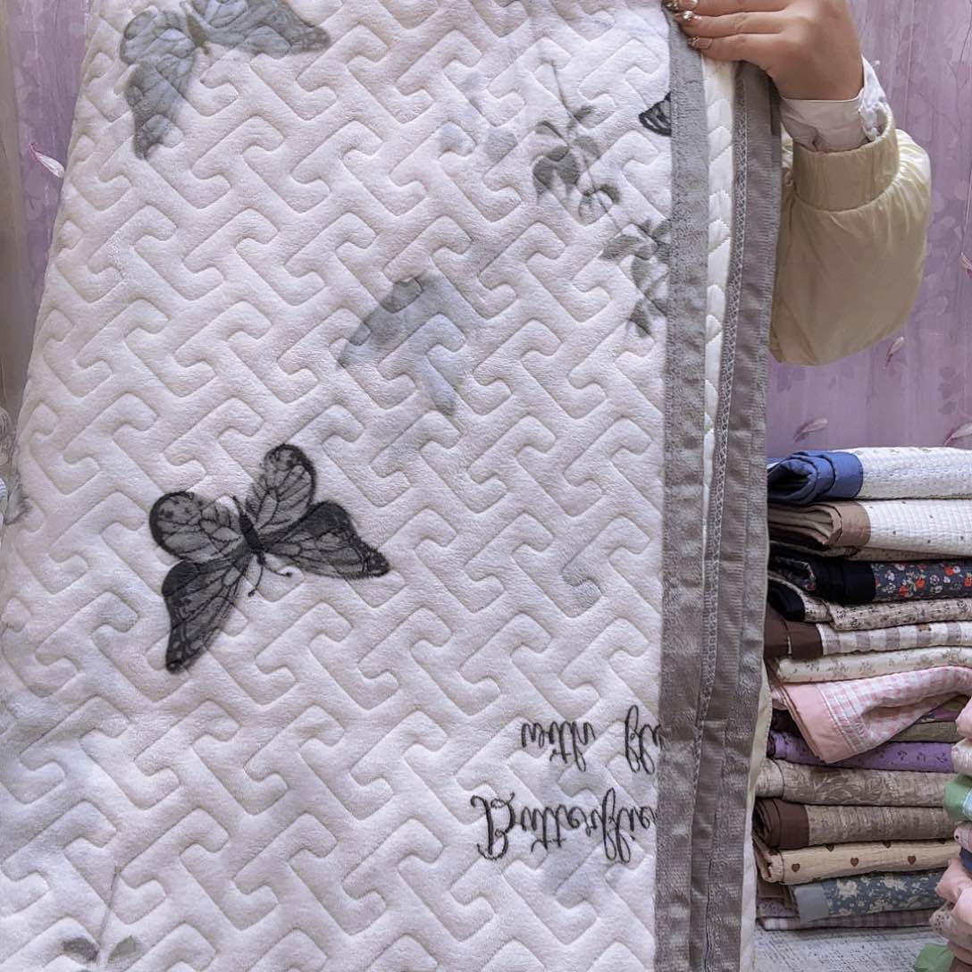 水洗布孤品微瑕2米×2.25米牛奶绒床盖