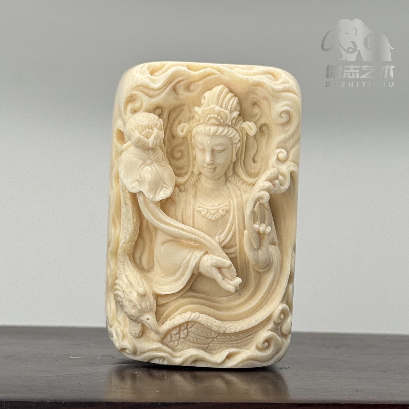 DEZHI/德志【大势至】50*32*20mm大师精雕猛犸吊坠生肖马守护