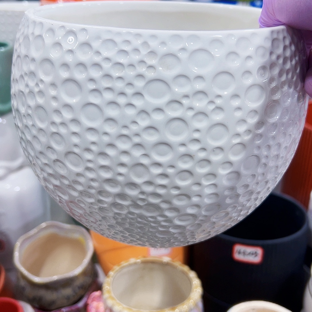 有孔外贸尾单陶瓷花盆凑单10米包邮