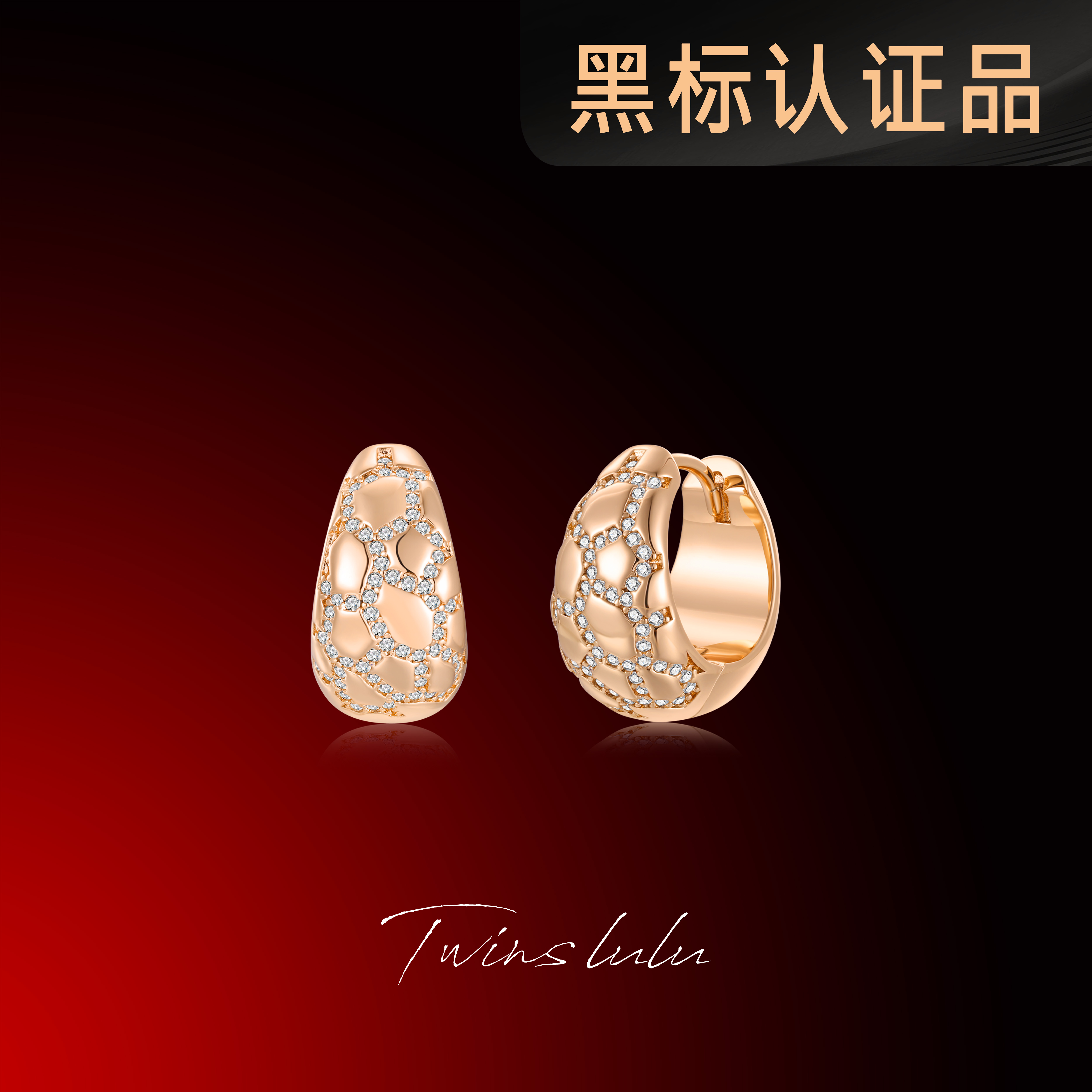 TWINS LULU镀k金夏上新小众女款2025新款纹理感耳环TSL2630