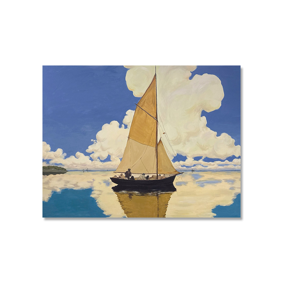 【云绕海帆】“75×100” No.1156/原创 丙烯手工装饰画