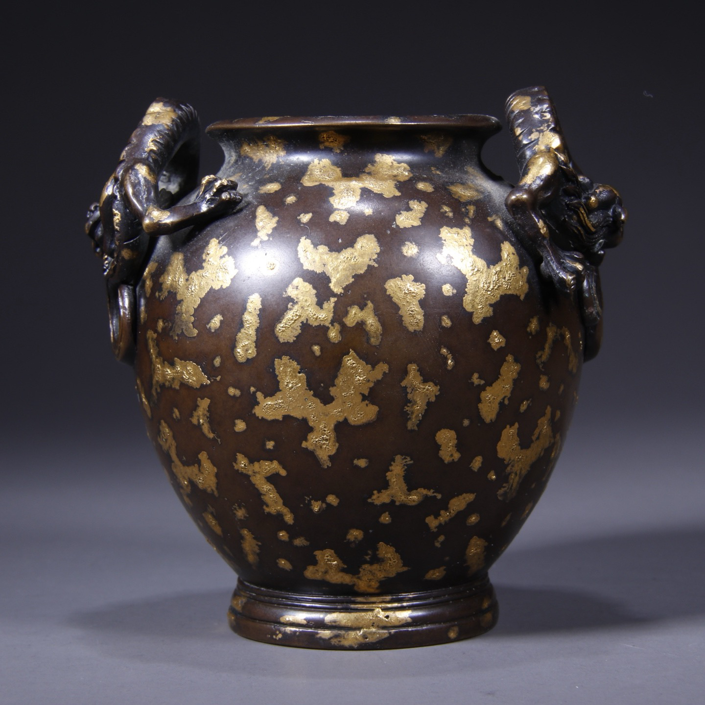 （山不在高）清双螭龙耳铜炉 旧藏89489 Q琴