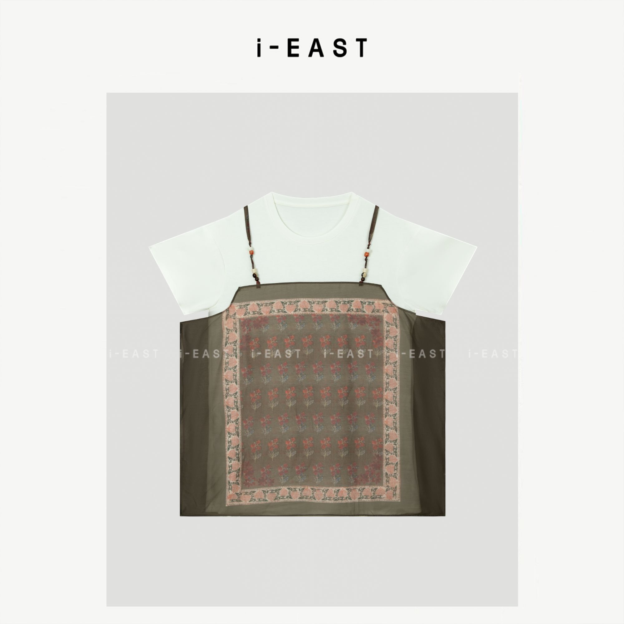 i-EAST 文艺复兴~假两件设计感百搭T恤上衣-5X SY8935