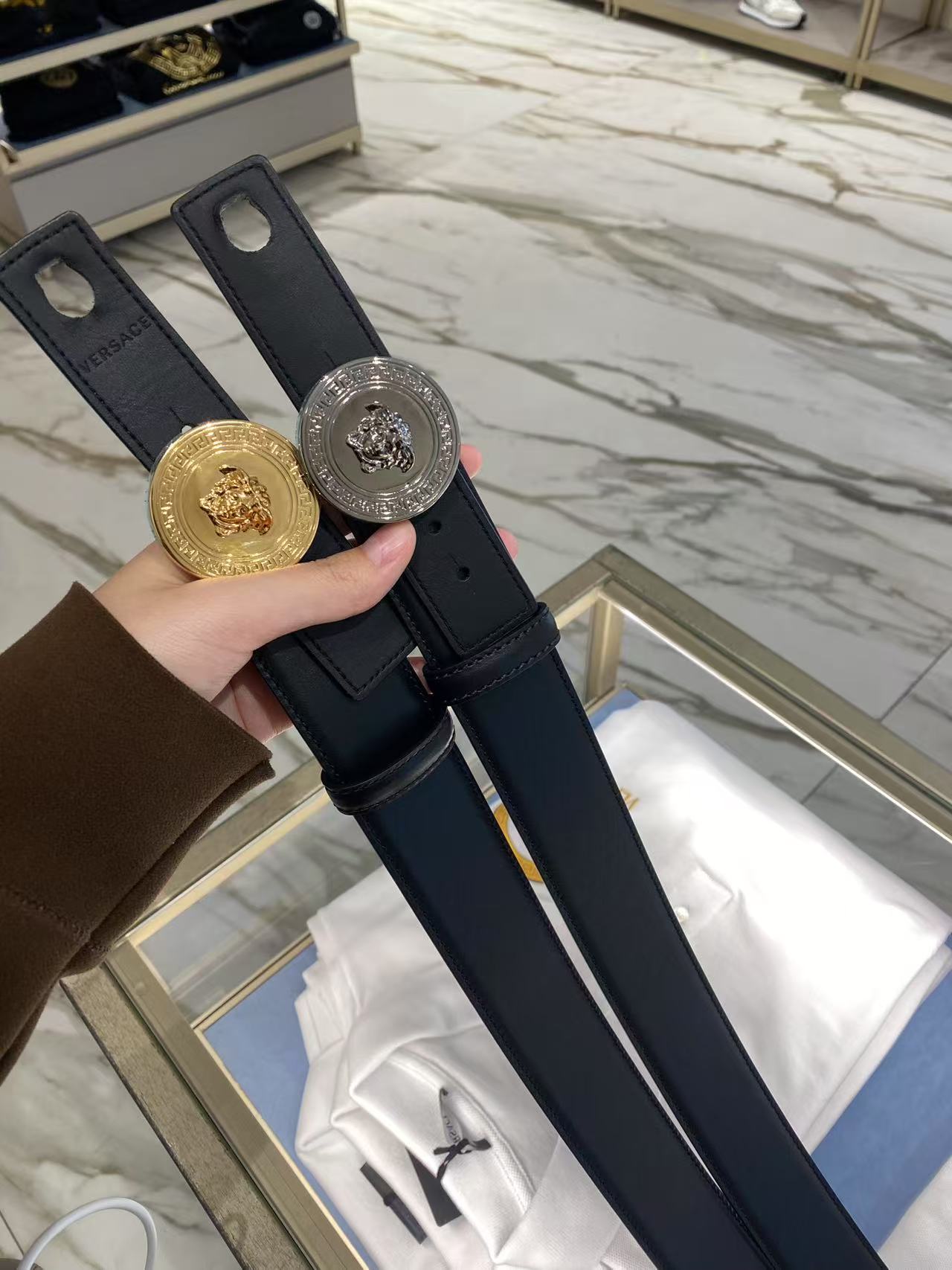 未使用 VERSACE/范思哲 经典美杜莎腰带 男款 拍下不退不换