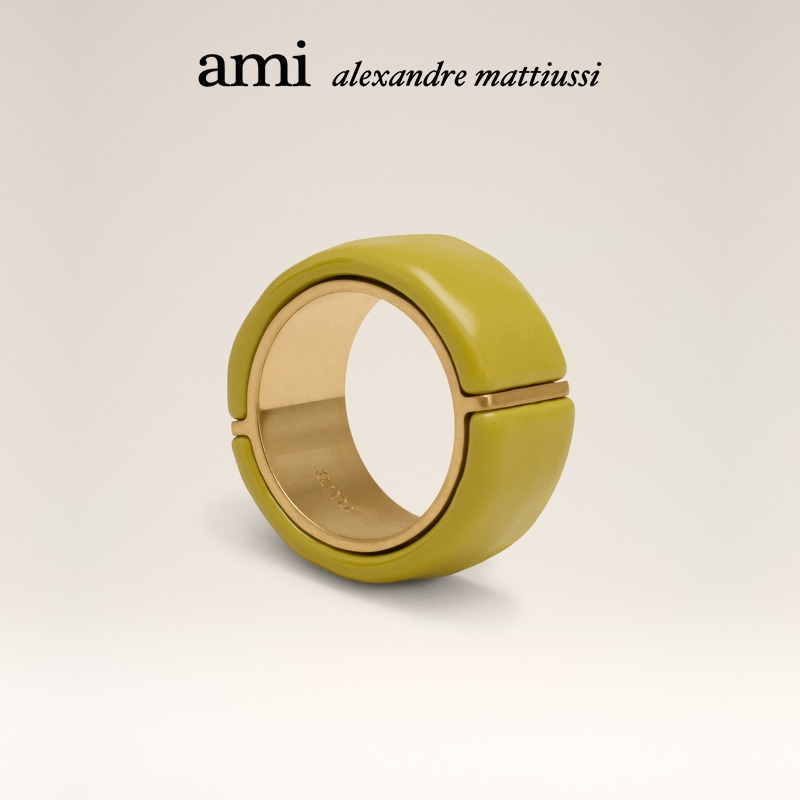 【琥珀流光】AMIPARIS 设计师款树脂锤纹时尚戒指UJW406.HW0001