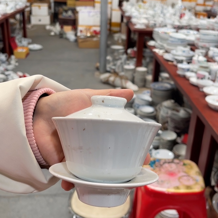 醴陵釉下120毫升杯老白胎