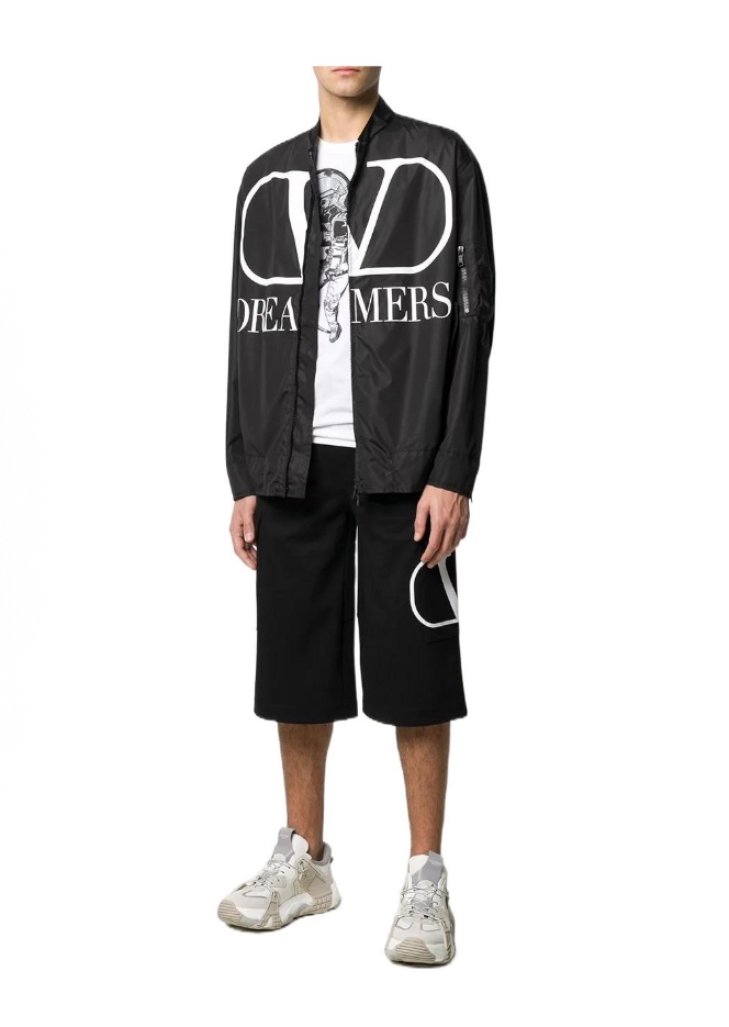 99新 Valentino/华伦天奴 胸前大logo冲锋衣夹克/48码 /Y6465