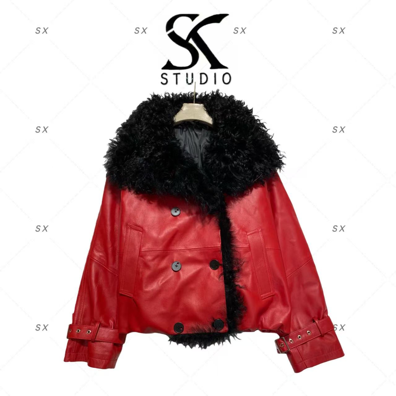 9470高奢女款时尚上衣（羊皮配鹅绒配羊羔毛）SXZY-2525