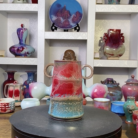 摆件关*宝禹州神后钧瓷原产地~