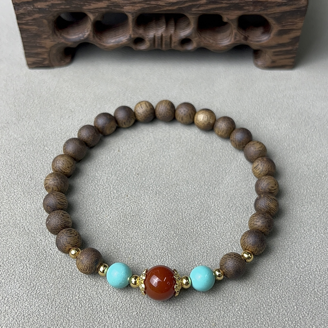 沉香乌身圆叶海南莺歌绿奇楠0.6沉水浮设计款合金多样性发其一