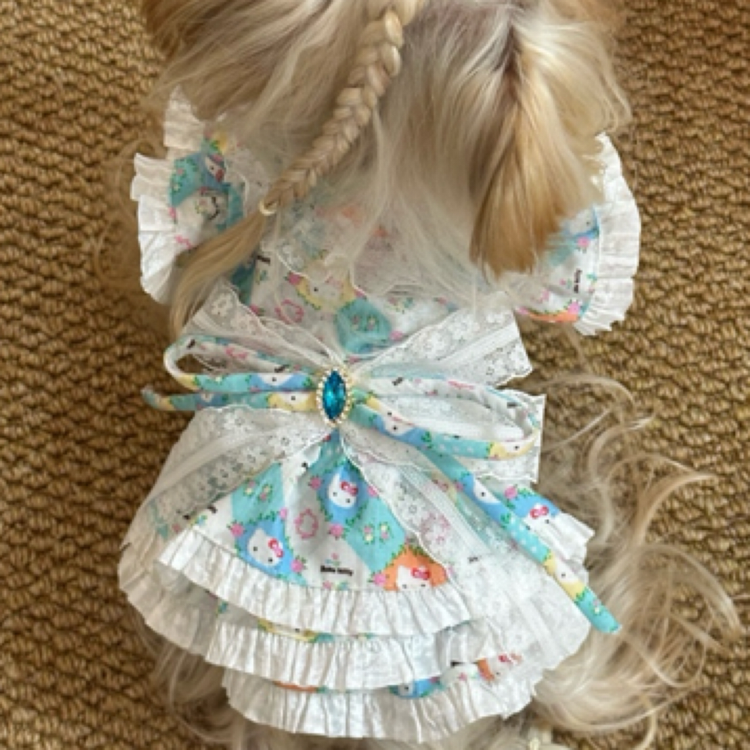 手工高品质洛丽塔风格宠物裙子可爱狗裙适合小型犬