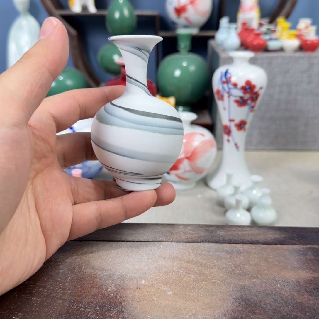 陶瓷手工小花器摆件