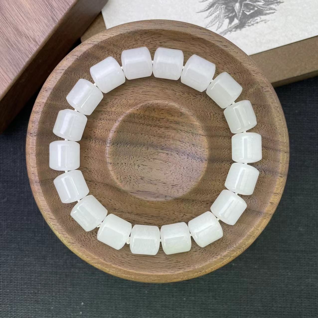   佳玺饰品 032 白冰筒珠 10mm手链 多样性发货