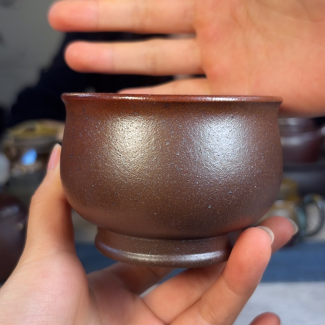 壶微瑕柴烧紫砂体验杯