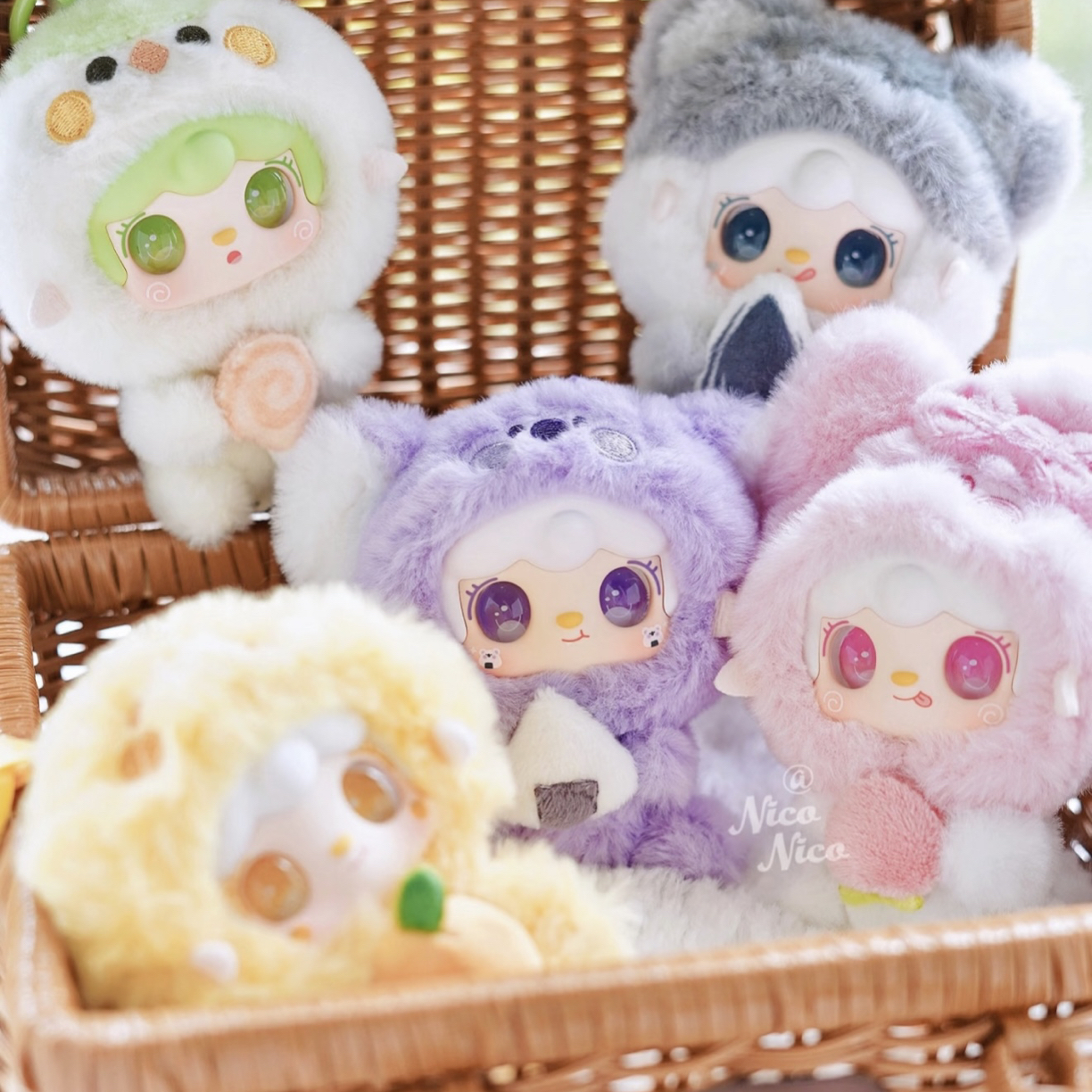 氧氧Yooki抱抱美食店系列盲盒可爱挂件包挂装饰闺蜜摆件