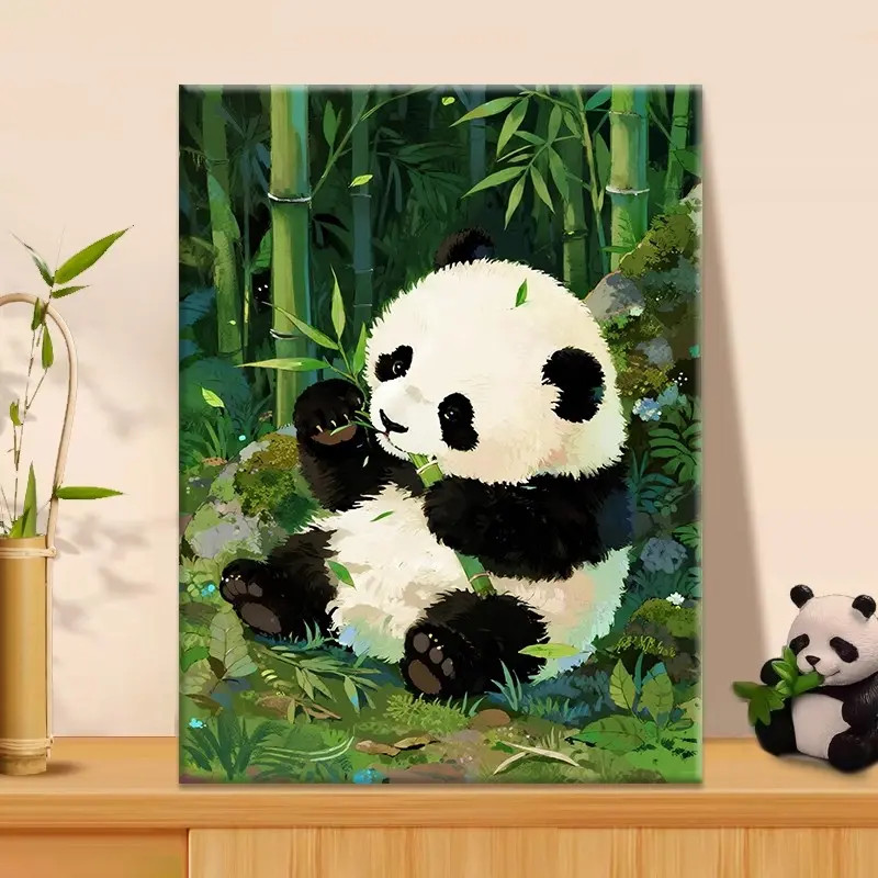 ( 萌宠动物集）diy数字油画手绘填色解压手工礼物丙烯客厅装饰画
