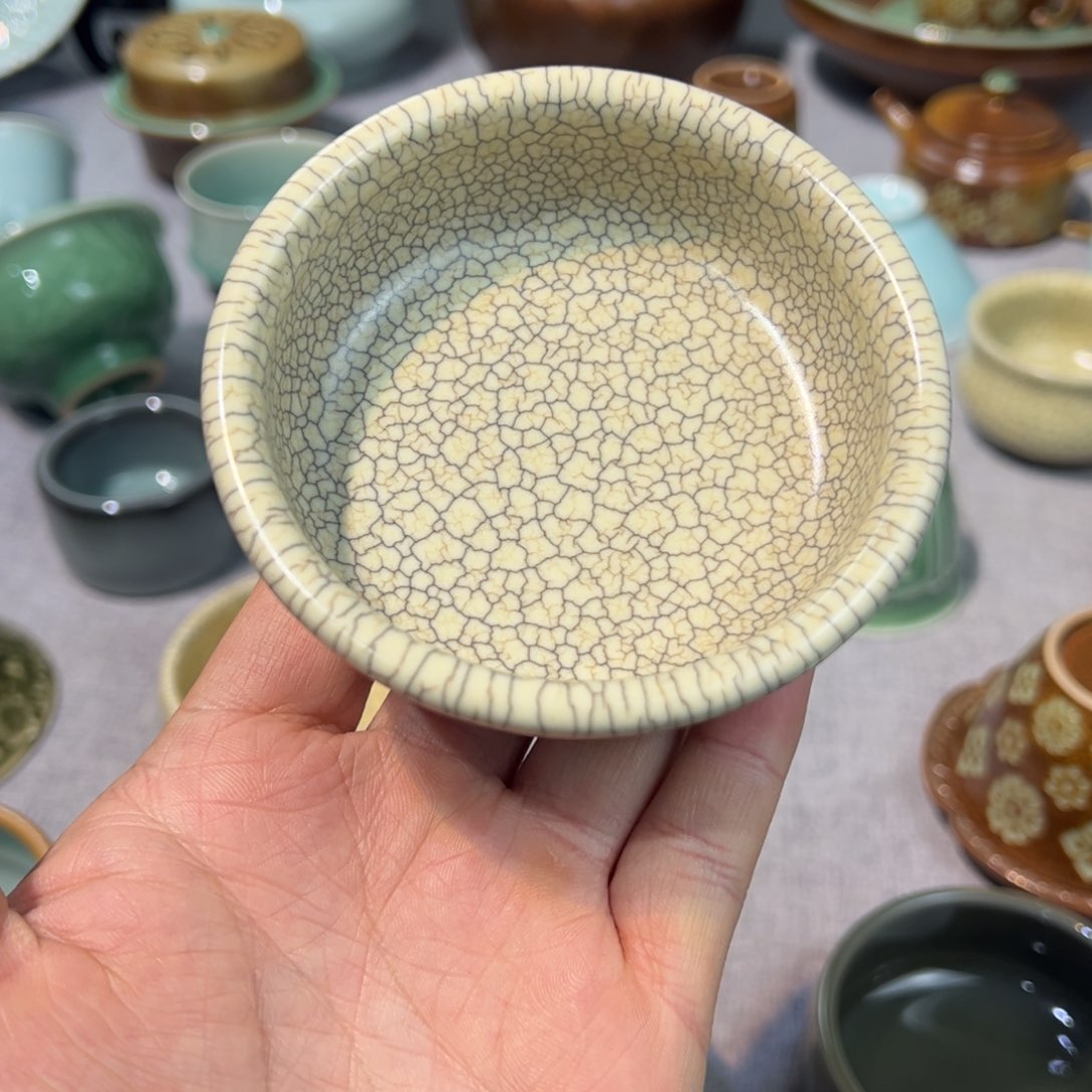 老*龙泉青瓷墨纹普洱杯