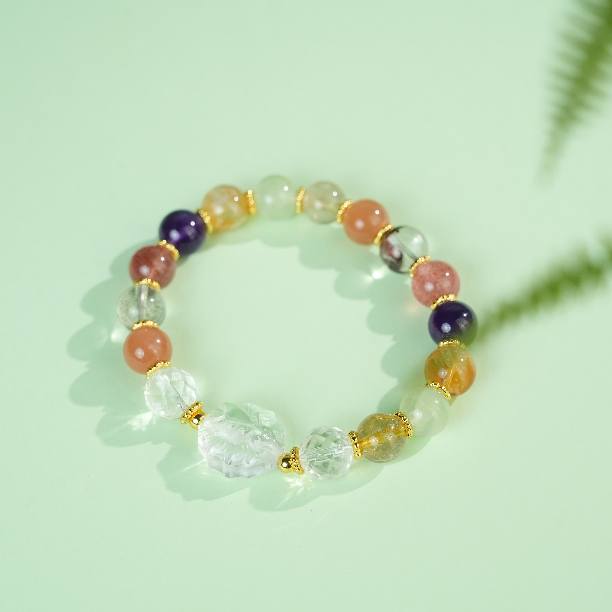 莲花多宝水晶手串LDX0300189