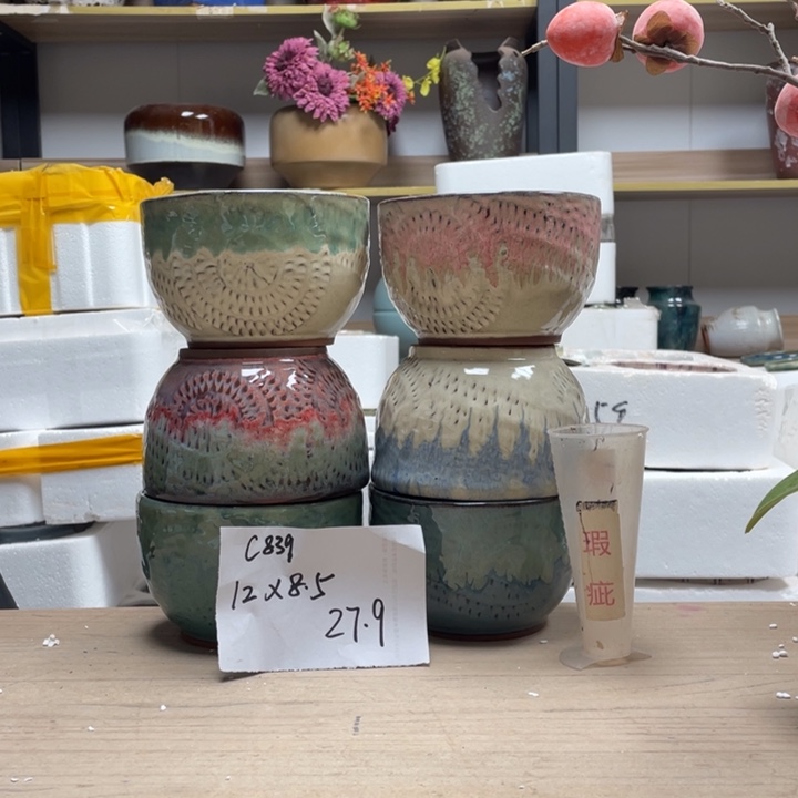 粗陶多肉花盆微瑕839