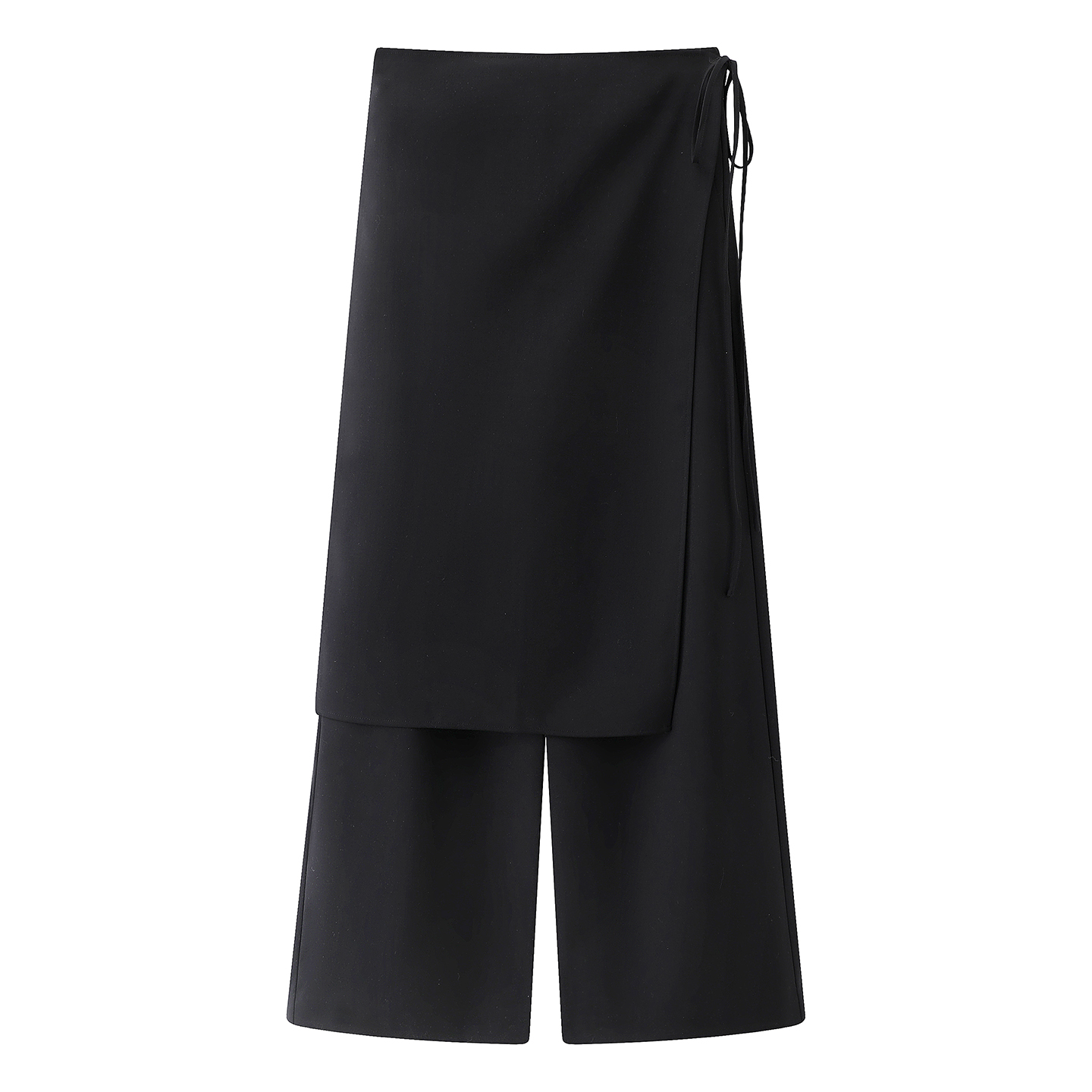 艾家-设计师休闲裤女2026春季新款高腰气质黑色百搭长裤子6617