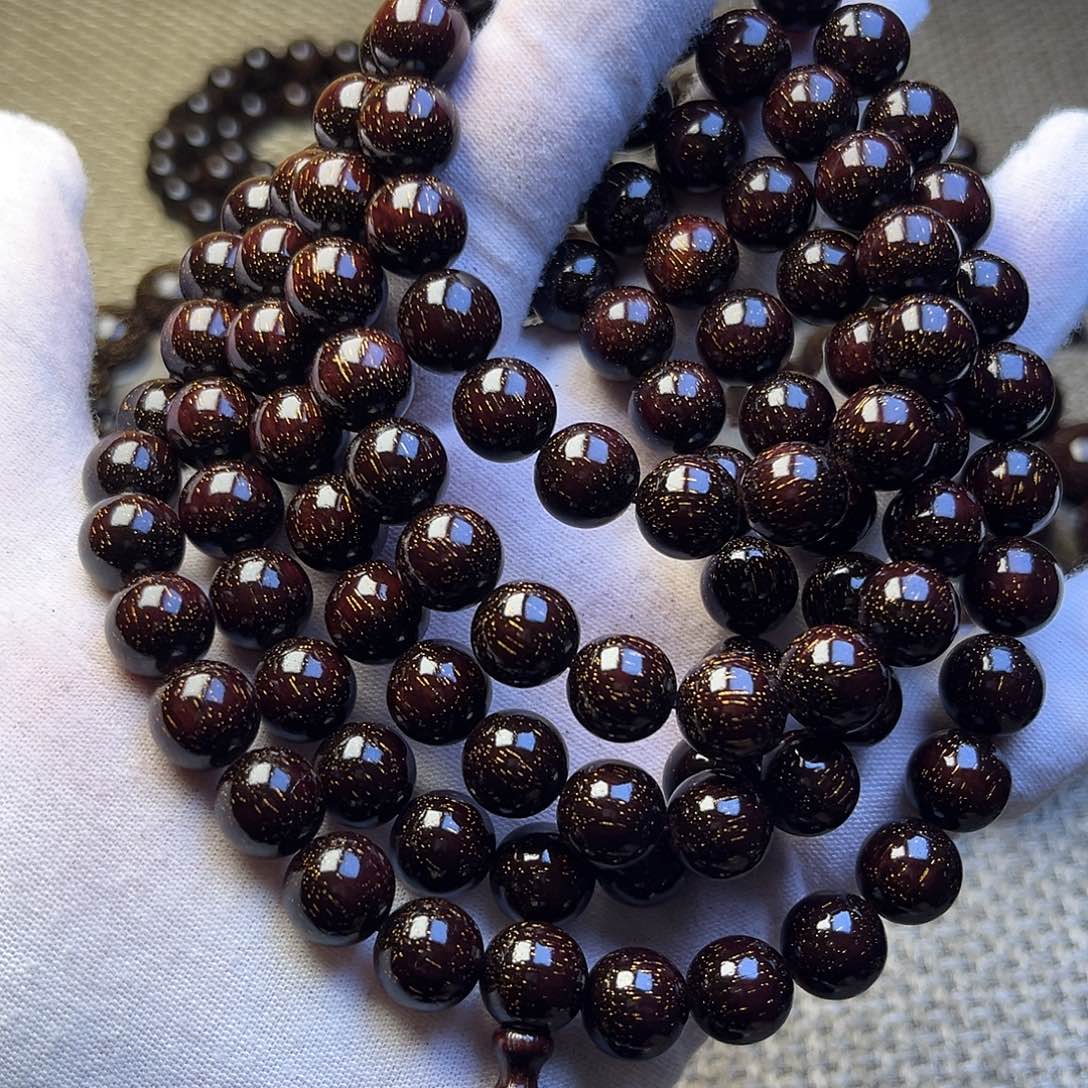 檀香紫檀（小叶紫檀）1.0 108颗爆星