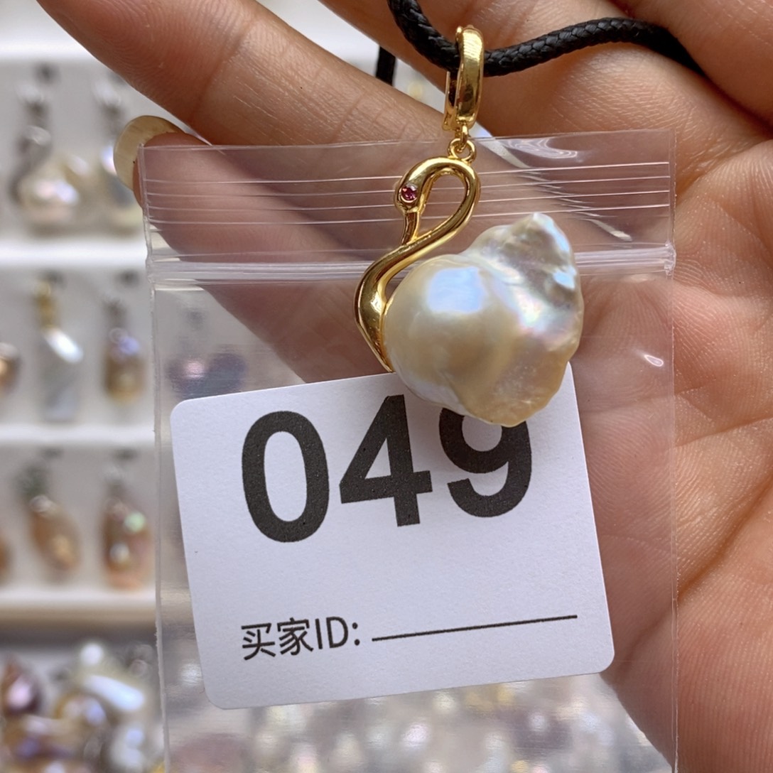 淡水珍珠颈饰银S925镶嵌49