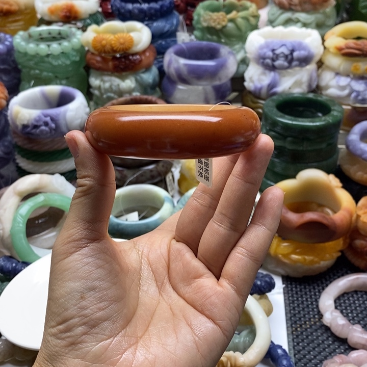 夢***影石英质玉未镶嵌手镯