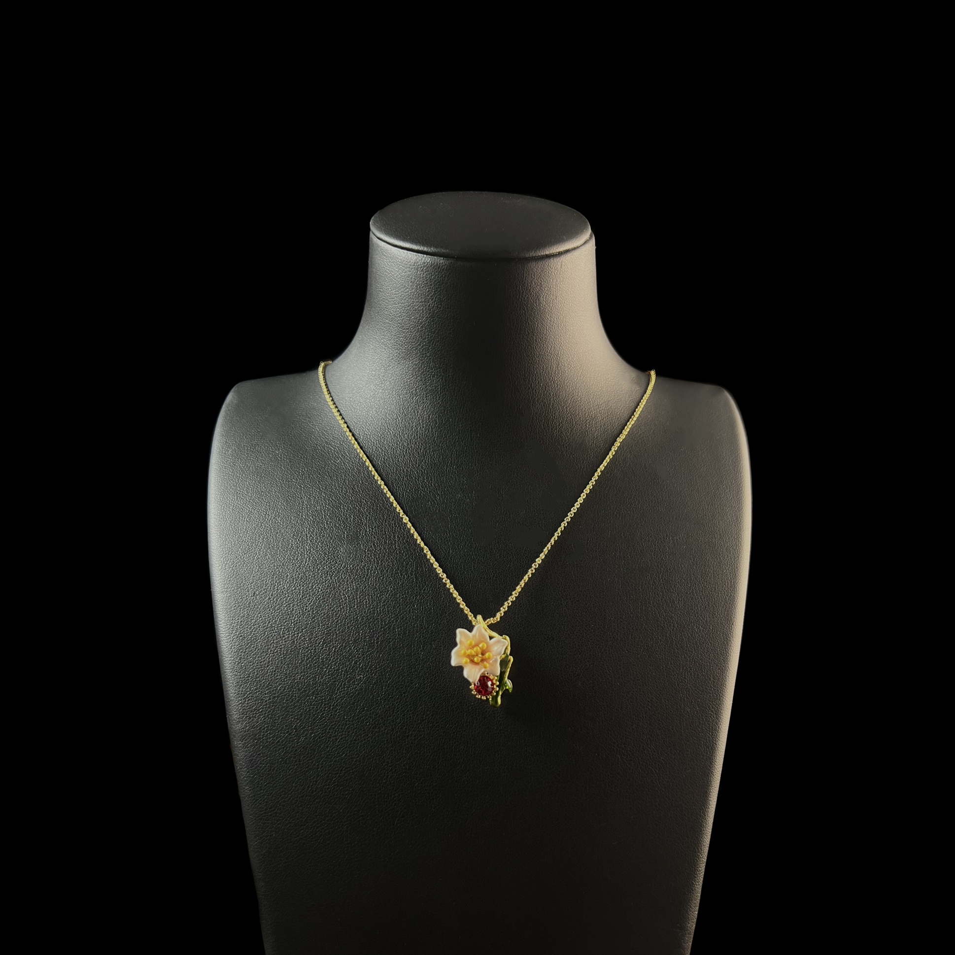 铜合金珐琅项链 田园清新少女风珐琅彩项链~0120