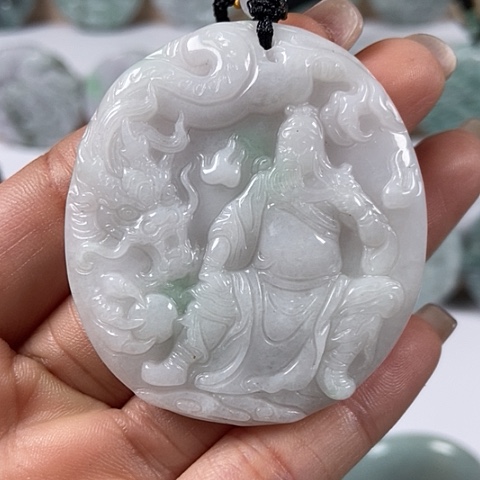 翡翠颈饰未镶嵌关二爷福利