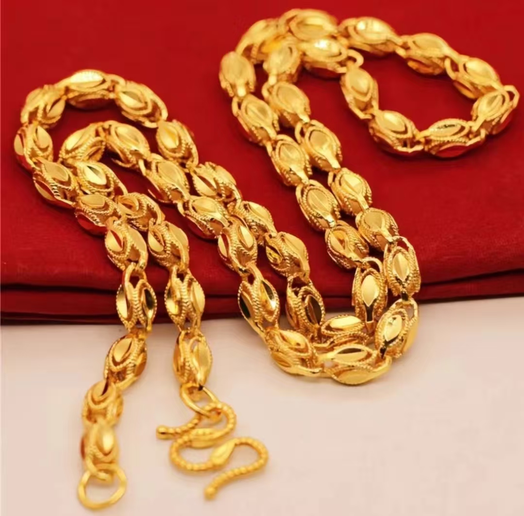 合金项链 2025新款矿金饰品【凤尾项链】时尚潮流经典空心