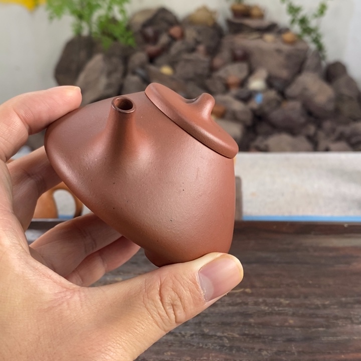 紫砂茶壶宜兴紫砂红皮龙160