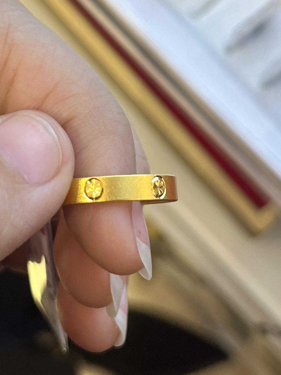 足金新款时尚卡家戒指