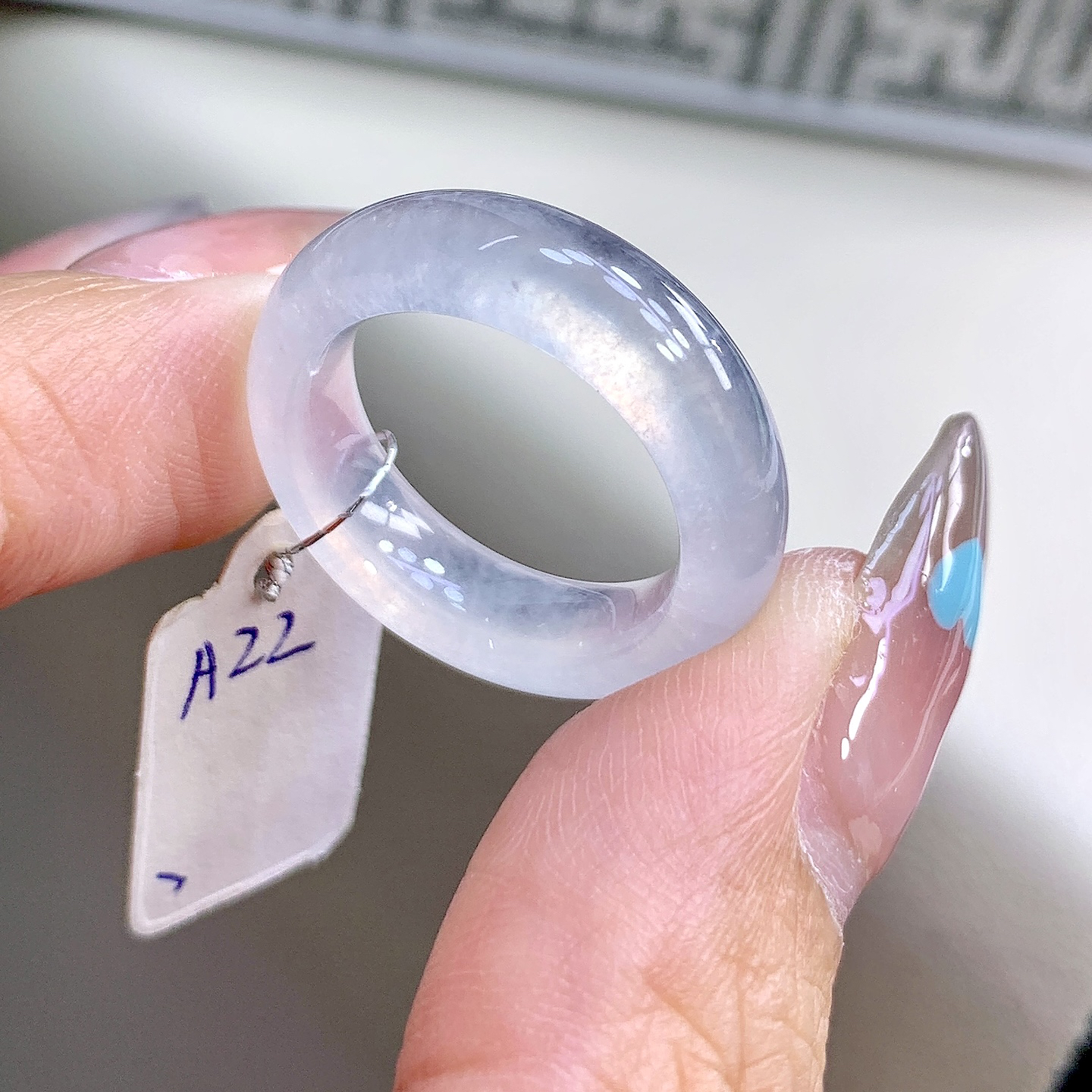 13号14号冰种起光白冰白月光 缅甸翡翠戒圈 a货尺寸16.6-6-3.9mm