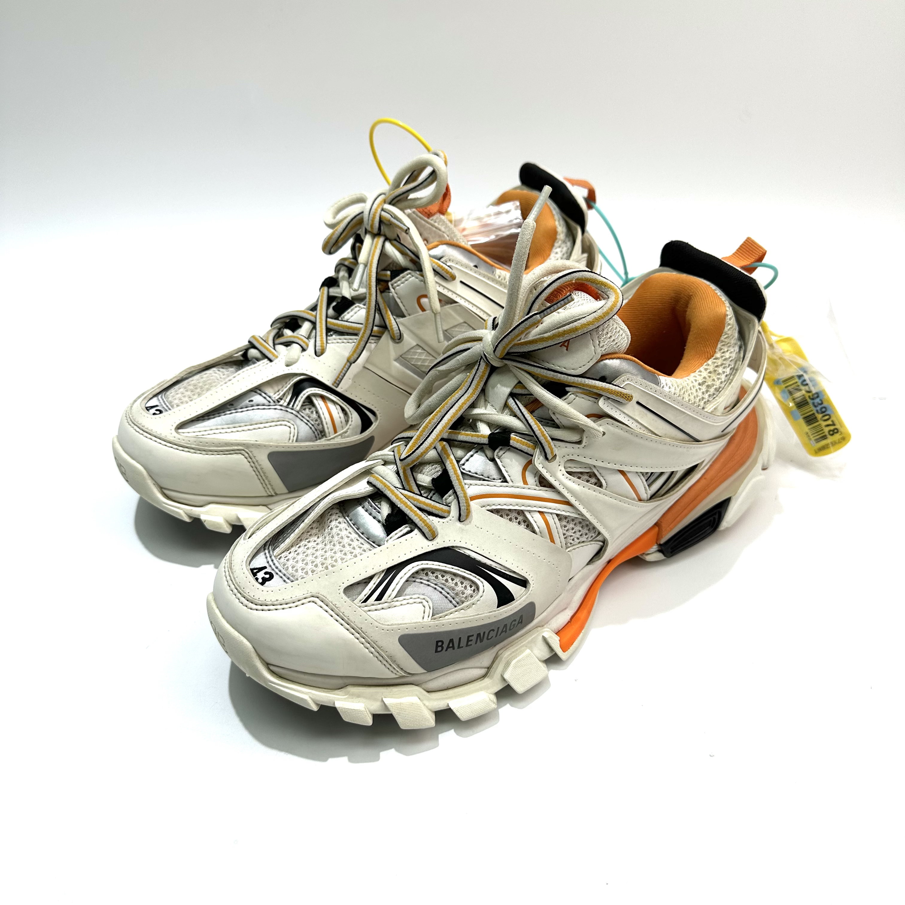 95新 Balenciaga/巴黎世家 43码 白橙色Track1.0老爹鞋bl0292