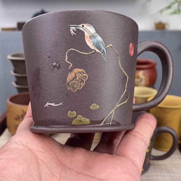 紫砂茶杯郝*宜兴紫砂主人杯