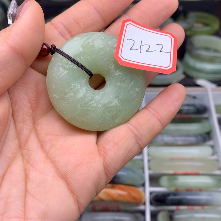 钻***姐蛇纹石玉未镶嵌手镯2122