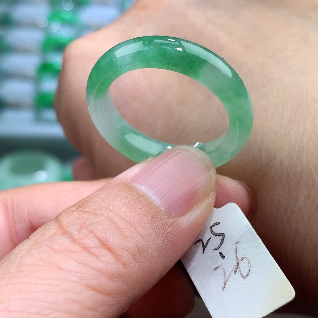 未镶嵌戒指翡翠25-26号