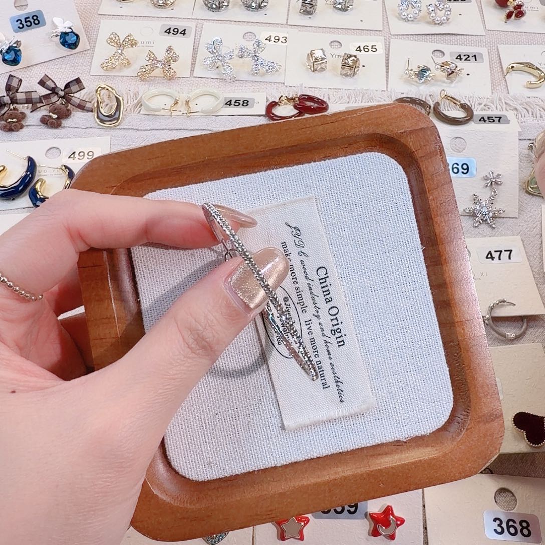 仿珍珠铜合金925银耳圈