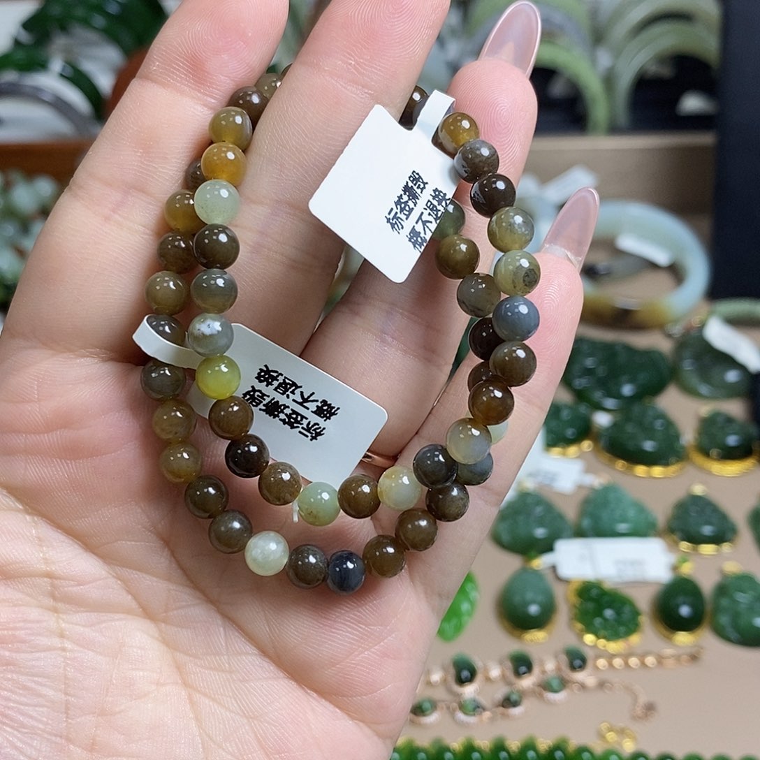 手链未镶嵌和田玉（糖玉）