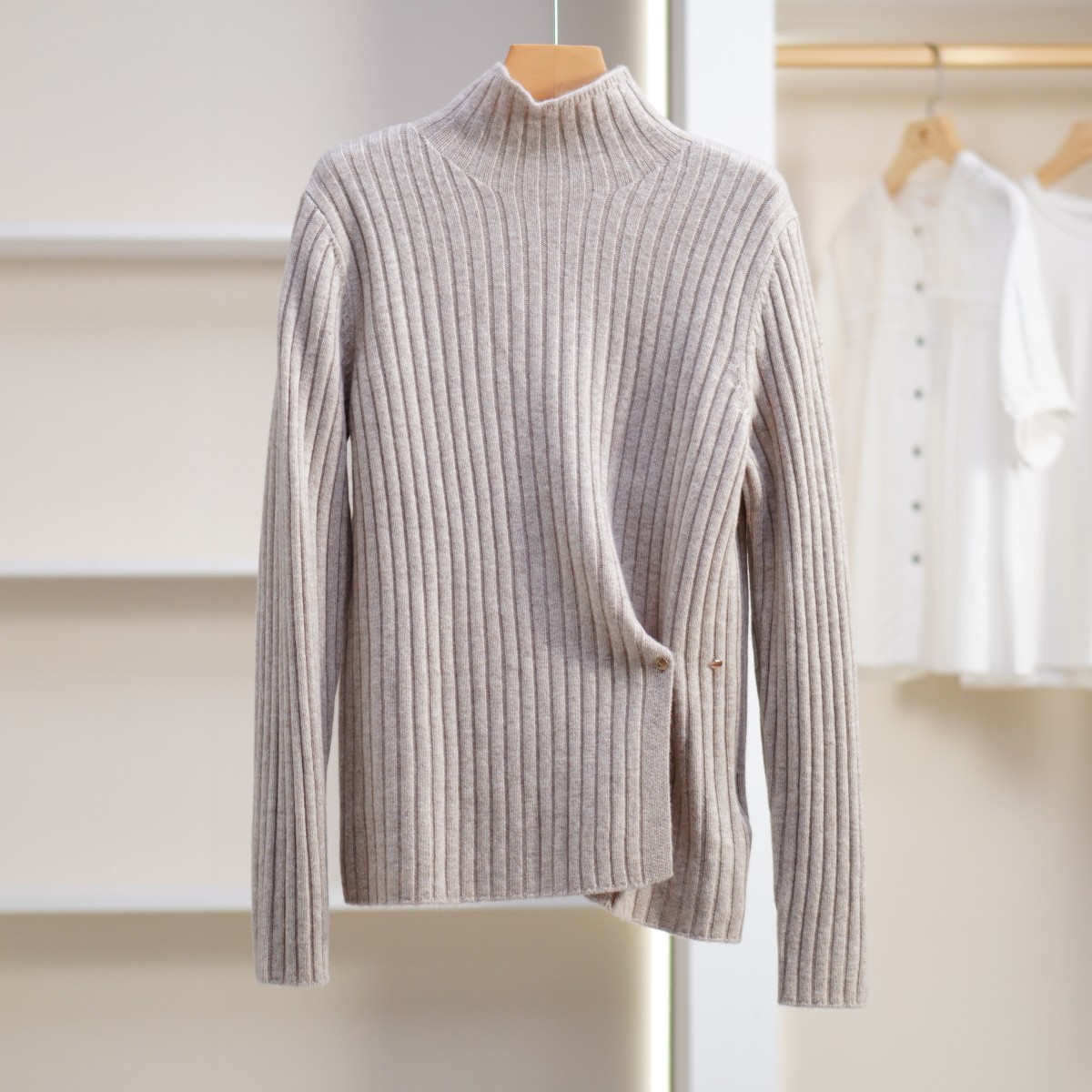 【魏W.D】Z729-5 女装秋冬简约中高领针织衫御纳米4ZDM52470