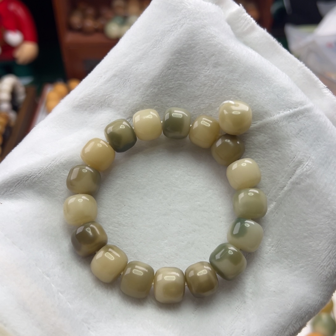 菩提根/象牙果手串卡13汉堡奶绿全品