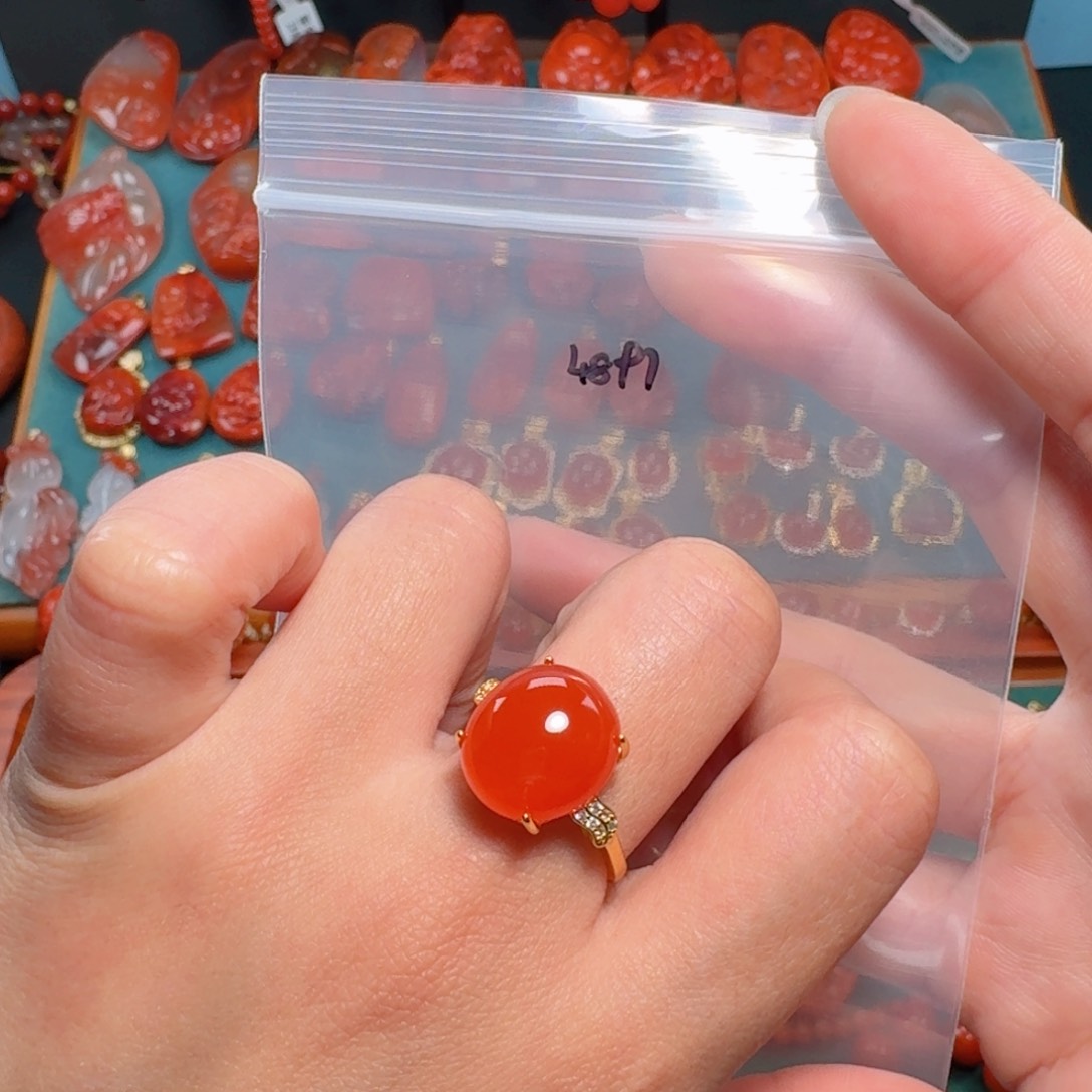 南红玛瑙南红银S925镶嵌