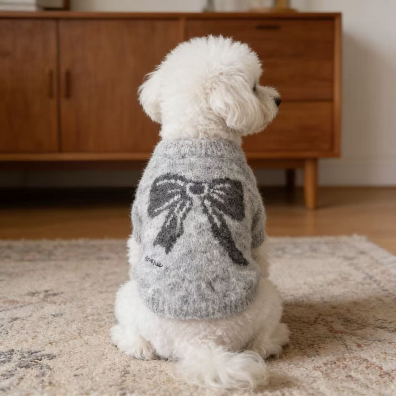 宠物衣服秋冬新款圣诞新年马甲比熊雪纳瑞狗狗毛衣过年装外套