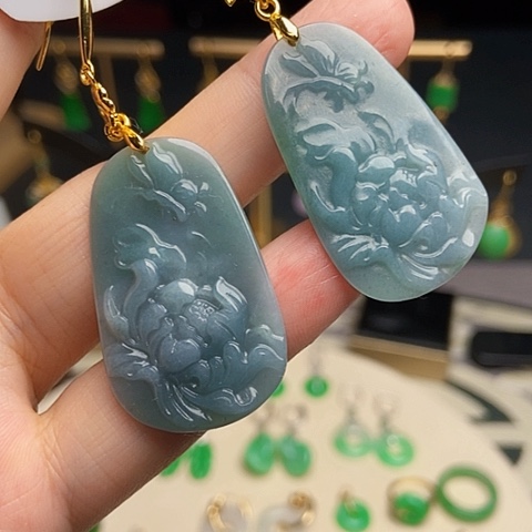 翡翠未镶嵌耳饰未镶嵌