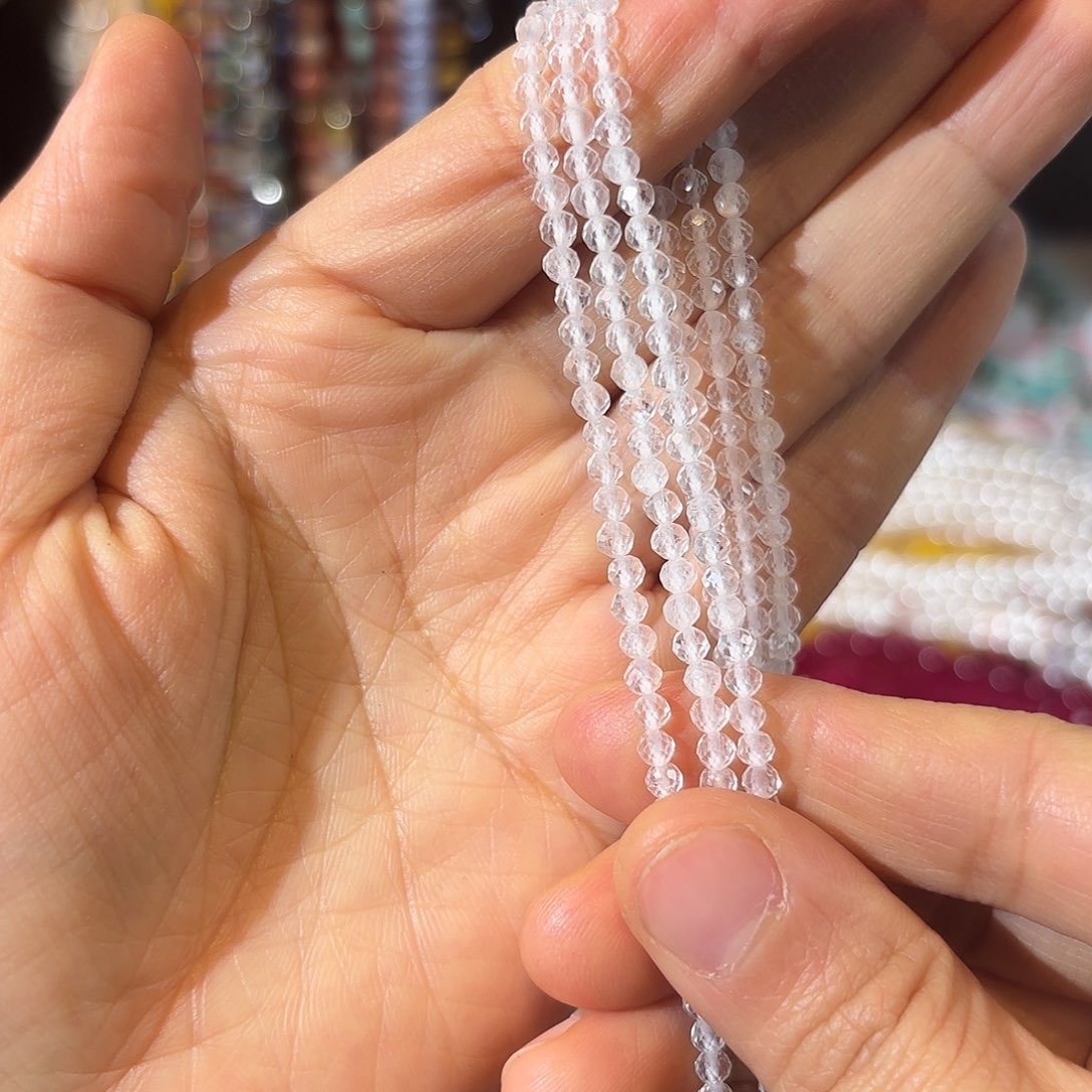 玛瑙/玉髓未镶嵌珠宝半成品白水卡3切面一条