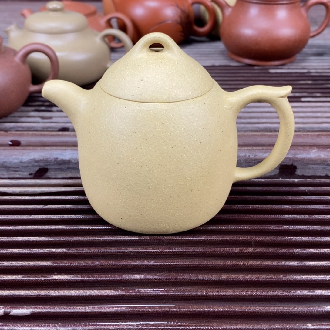 紫砂茶壶宜兴原矿紫砂壶本绿山秦权230c