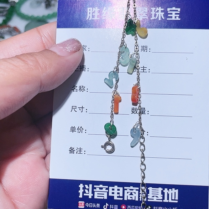 翡翠银S925镶嵌颈饰