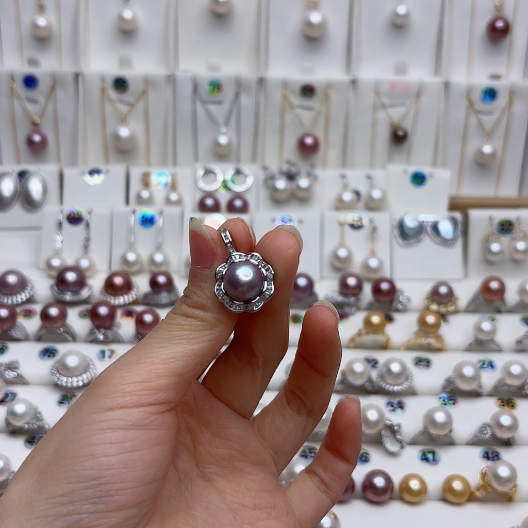 淡水珍珠颈饰银S925镶嵌