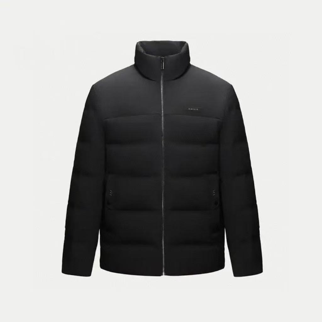 W877男士轻便羽绒服冬季弹力立领纯色面包服保暖轻便外套显瘦百搭